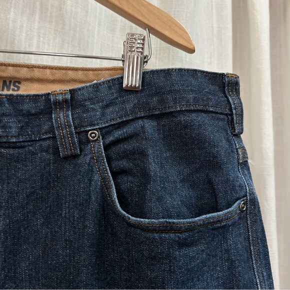 Duluth 40/34 Ballroom Double Flex Relaxed Fit Jeans washed dark indigo blue - Picture 10 of 16